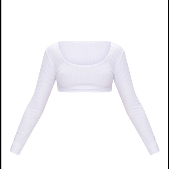 Pretty Little Thing Basic White Rib - Picture 2 of 5